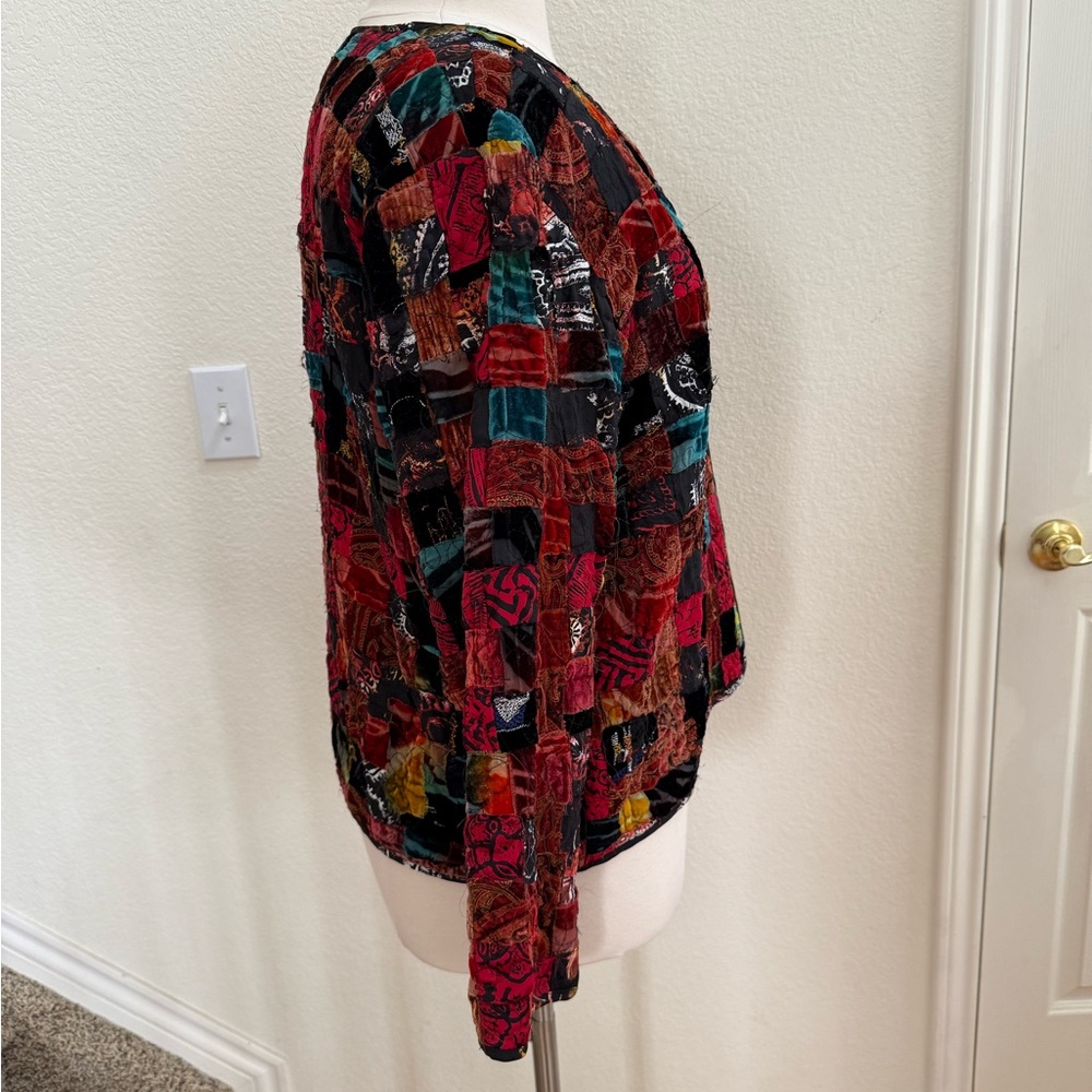 Chico's Colorful Patchwork Jacket Size 16 (Chicos… - image 7
